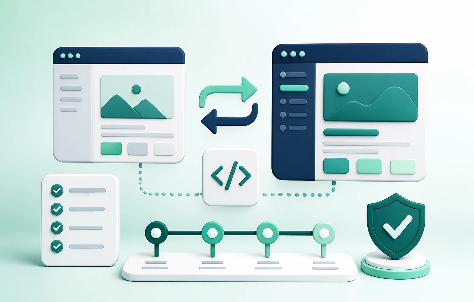 Web application changes moving through an approved project workflow